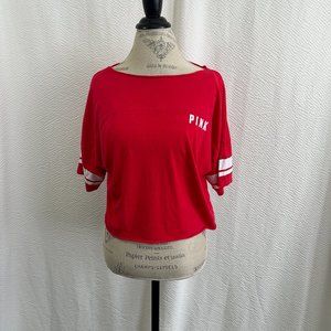 Victoria's Secret PINK Crop Short Sleeve Top Campus style